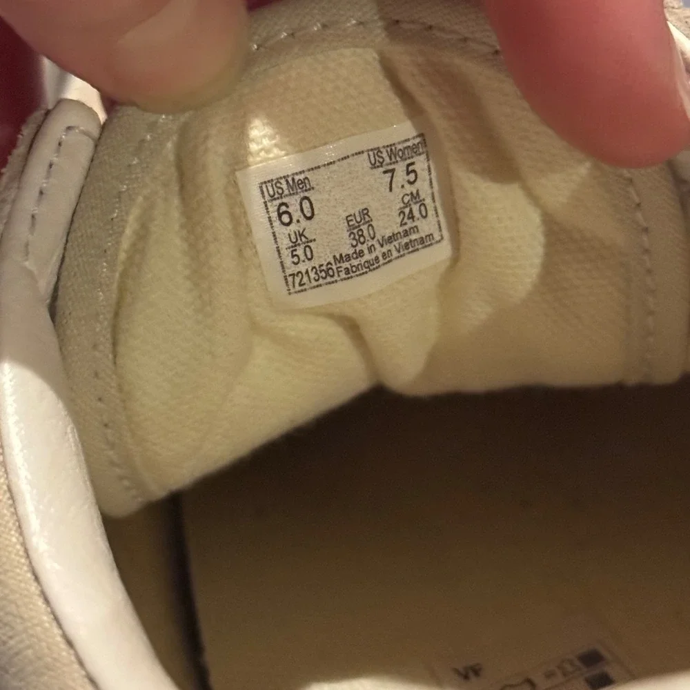 Vans Old Skool Checkerboard Foxing‎ Sneakers Cream Women's 7.5